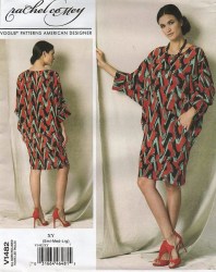 1482 VOGUE RACHEL COMEY LOOSE TAPER BIAS SEAMED DRESS PATTERN SM-LARGE NEW